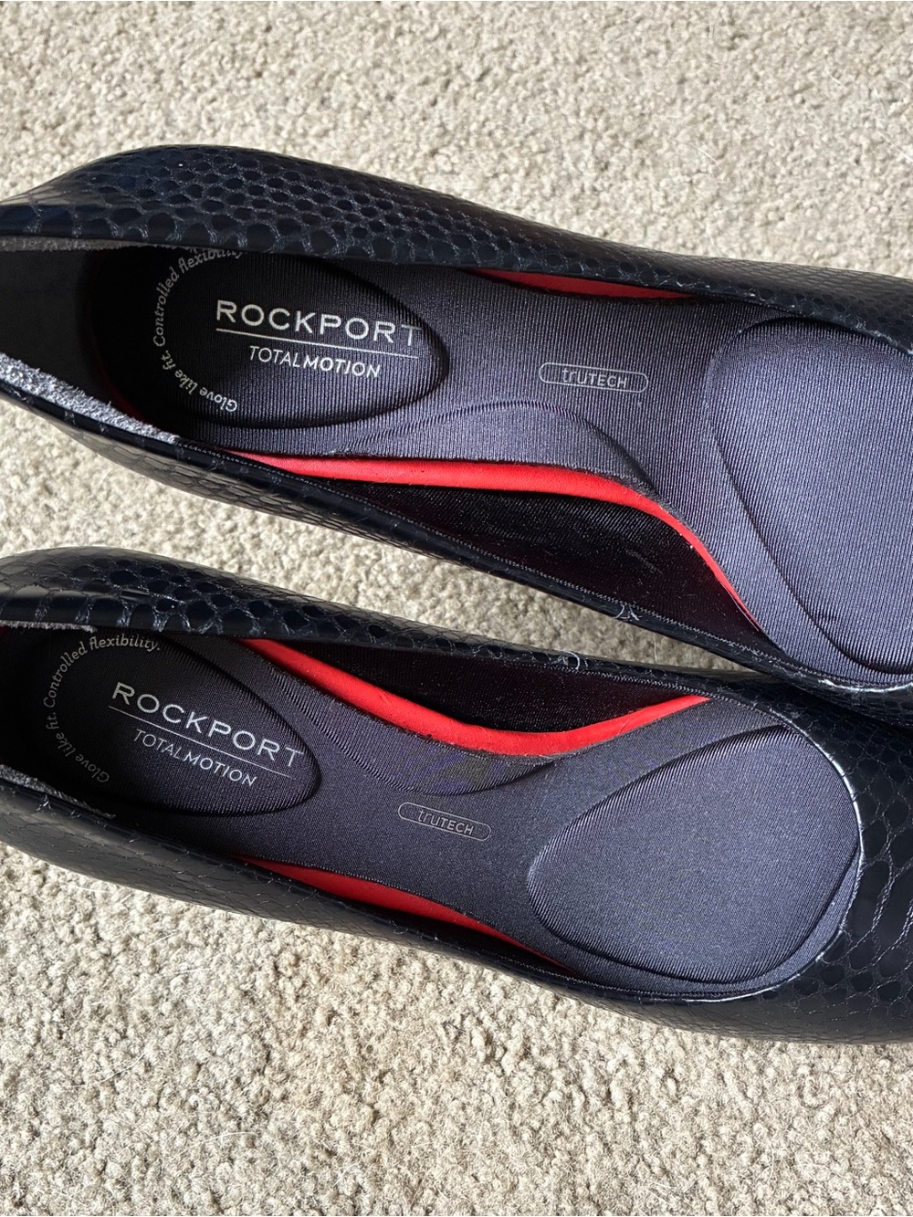 Rockport Black Leather High Heels Snakeskin Pointed-Toe Pumps Shoes Size 6.5 - Picture 13 of 13